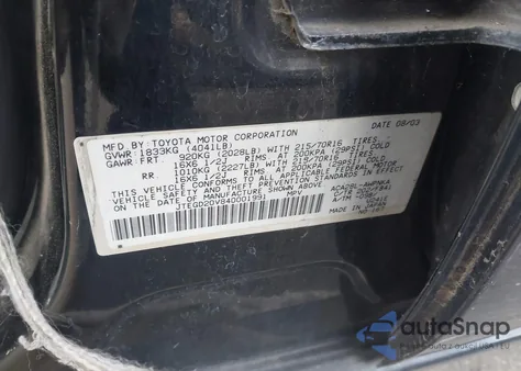 2004 Toyota Rav4 from USA, damaged, VIN JTEGD20V840001991